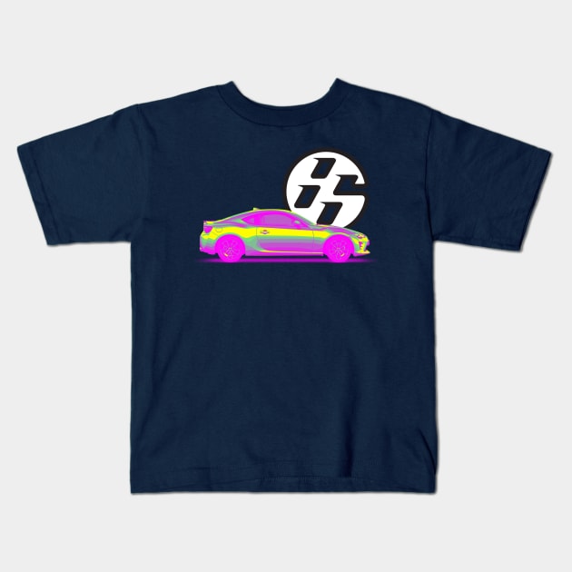 GT86 Body Lemon Violet Kids T-Shirt by CharlieCreator